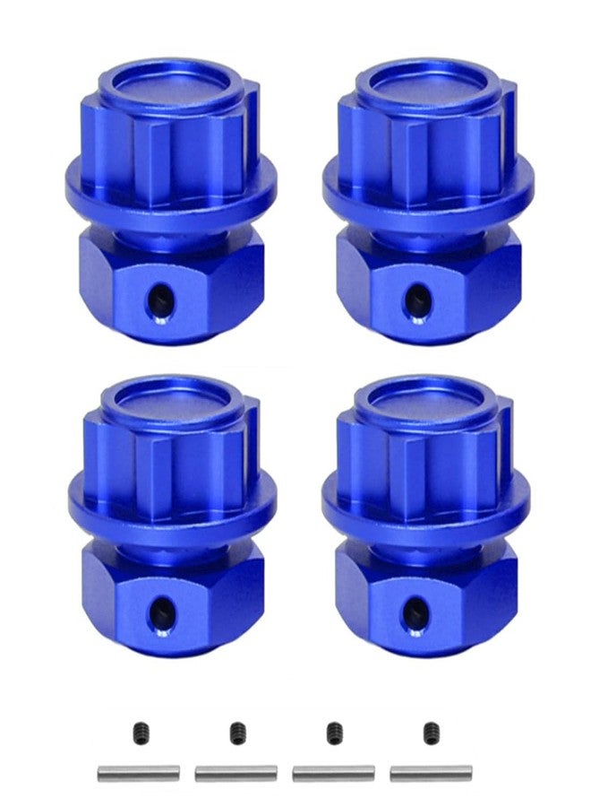 UURCSKY Aluminum Wheel Hex & Wheel Nut 17mm for 1/10 ARRMA 4S KRATON Outcast V2,1/8 Mojave 4S Upgrades Parts,17mm Wheel Hub Adapter Parts (Blue) - Image 3